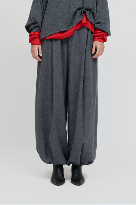 Wool Balloon Trousers_Black