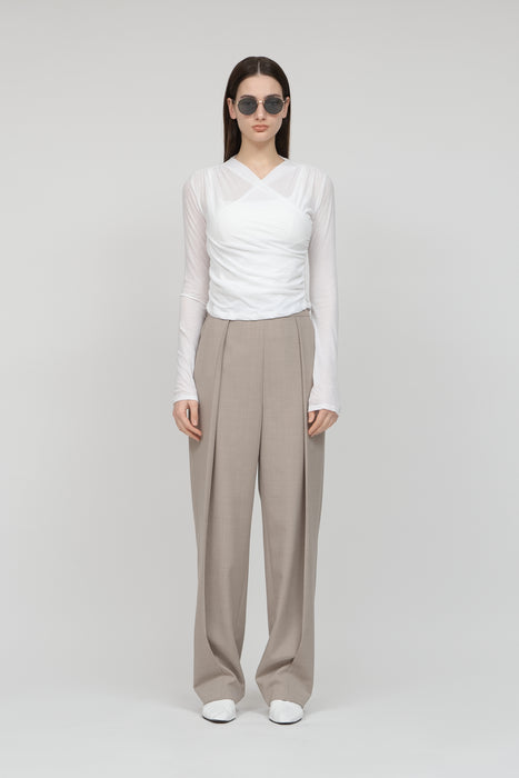 Plane weave Trouser_Beige