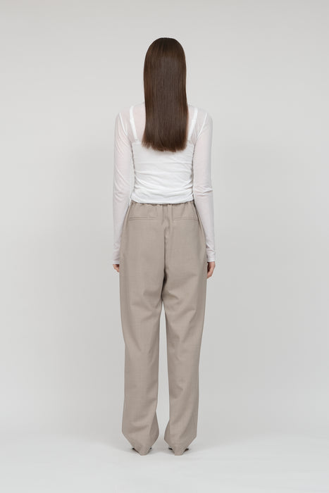 Plane weave Trouser_Beige