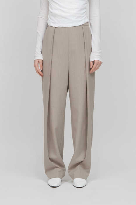 Plane weave Trouser_Beige