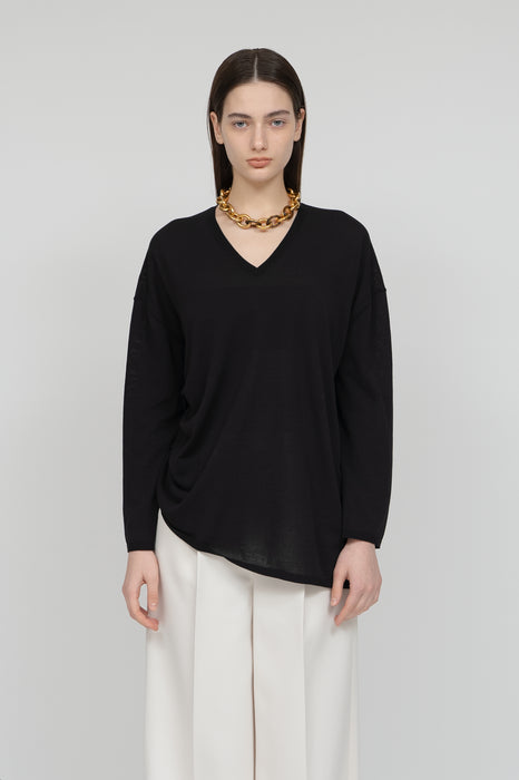 Side Tuck Knit_Black