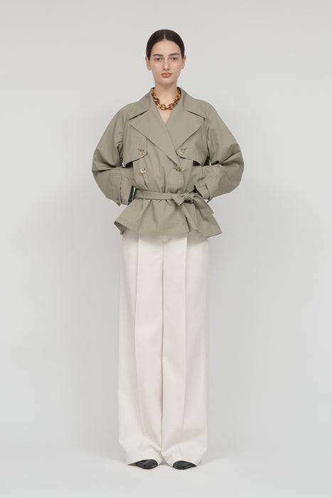 Rich weather Trench Coat_Khaki