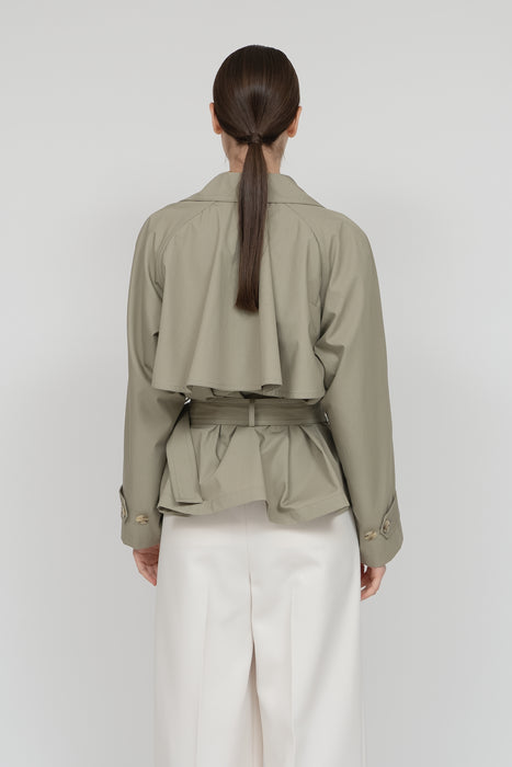 Rich weather Trench Coat_Khaki