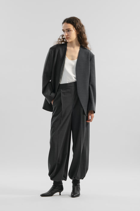 ※035 Double-Weave Jacket_Middle Gray