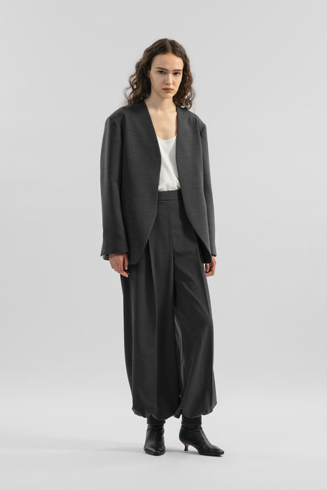 ※035 Double-Weave Jacket_Middle Gray