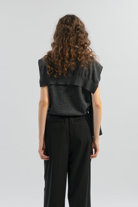 High gauge gimmick Knit_Charcoal Gray