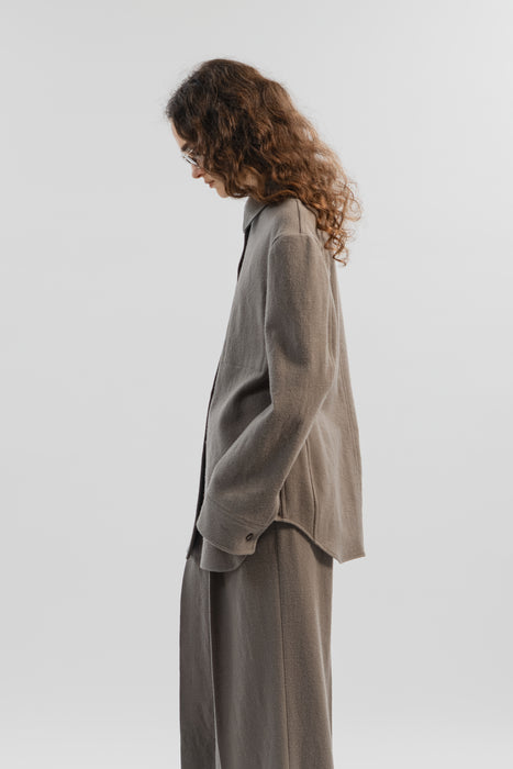 Dry Wool Shirts_Navy