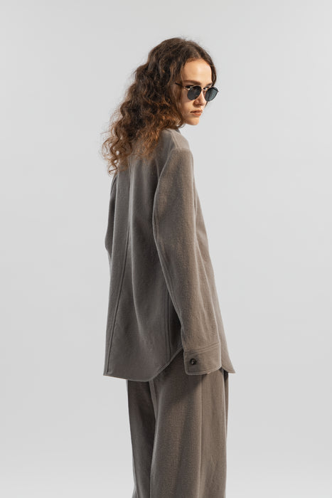 Dry Wool Shirts_Sand Beige