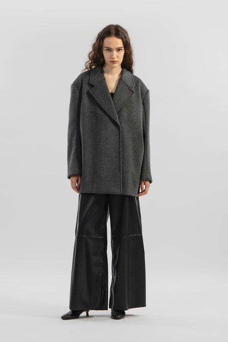 【先行予約】Double Wool Tailored Coat_Middle Gray