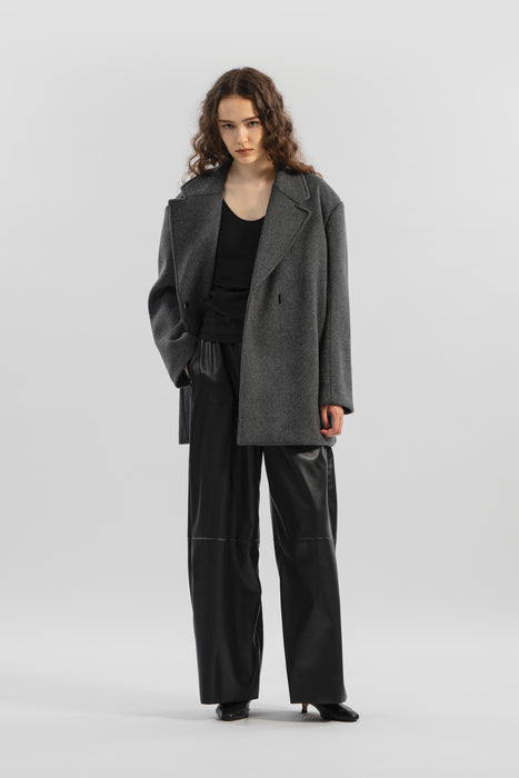 【先行予約】Double Wool Tailored Coat_Middle Gray