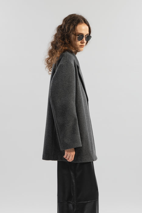 【先行予約】Double Wool Tailored Coat_Middle Gray