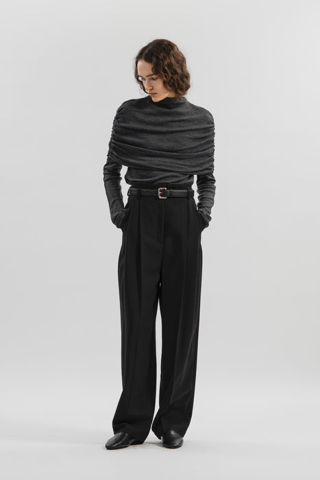 Super120's Wool Tops_Charcoal Gray