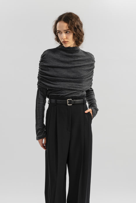 Super120's Wool Tops_Charcoal Gray