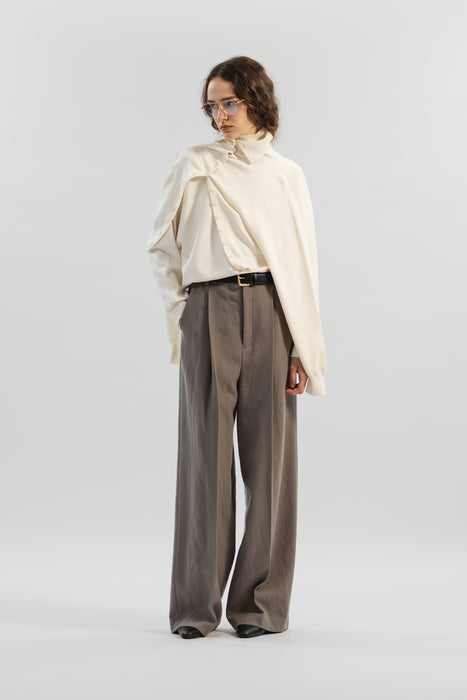 ＊Wool Silk Turtleneck Knit_Mocha