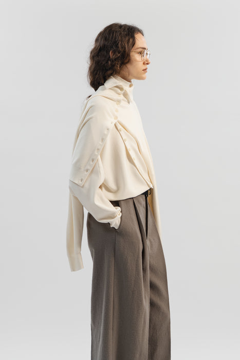 ＊Wool Silk Turtleneck Knit_Mocha