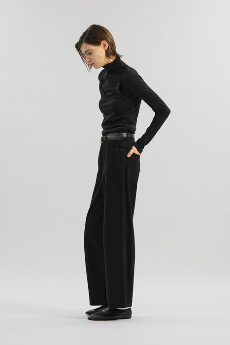 Cotton Cashmere Tops_Black