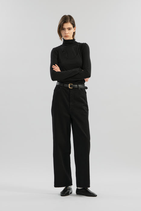 Cotton Cashmere Tops_Black