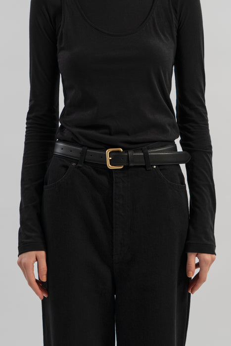 Classic Leather Belt_Gold