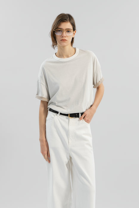 Cotton Cashmere T Shirt_Gray