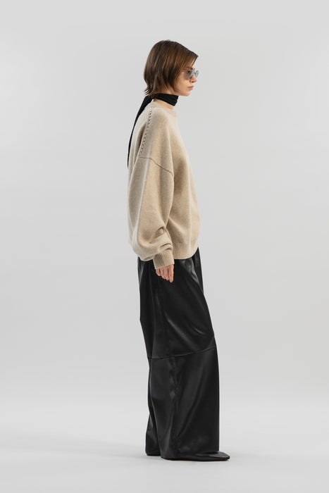 Lamb’s Wool Crew Neck Knit_Lime