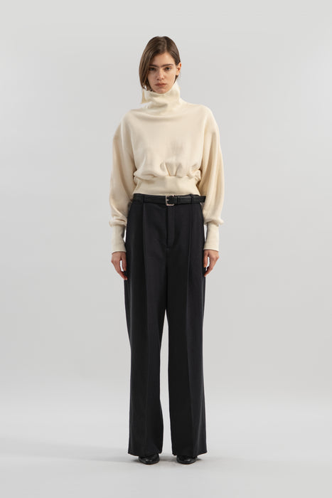 Dry Wool Trousers_Sand Beige