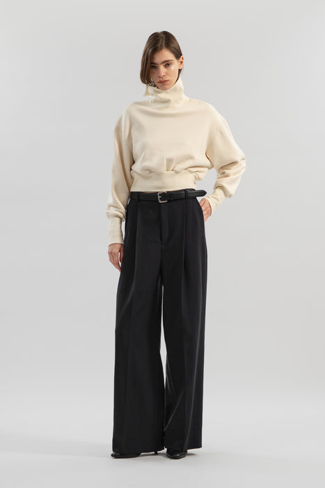 Dry Wool Trousers_Sand Beige