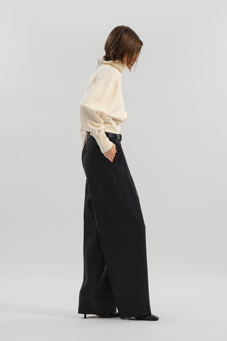Dry Wool Trousers_Sand Beige