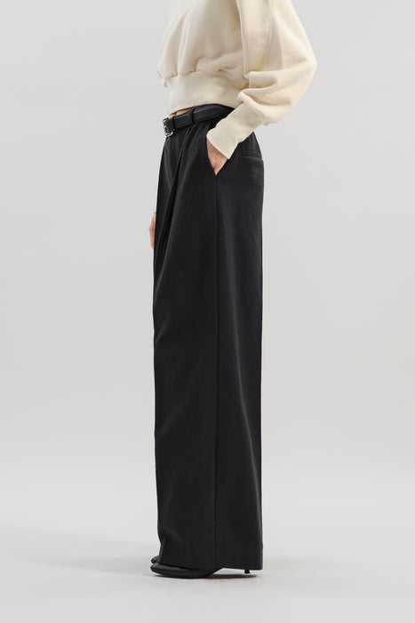 Dry Wool Trousers_Sand Beige