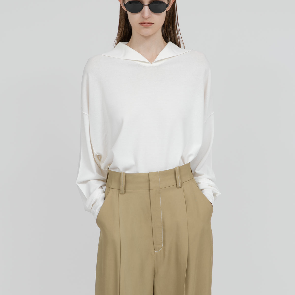 【IIROT/イロット】sailor collar knit 2026SS Sailor Collar Knit_ White– IIROT