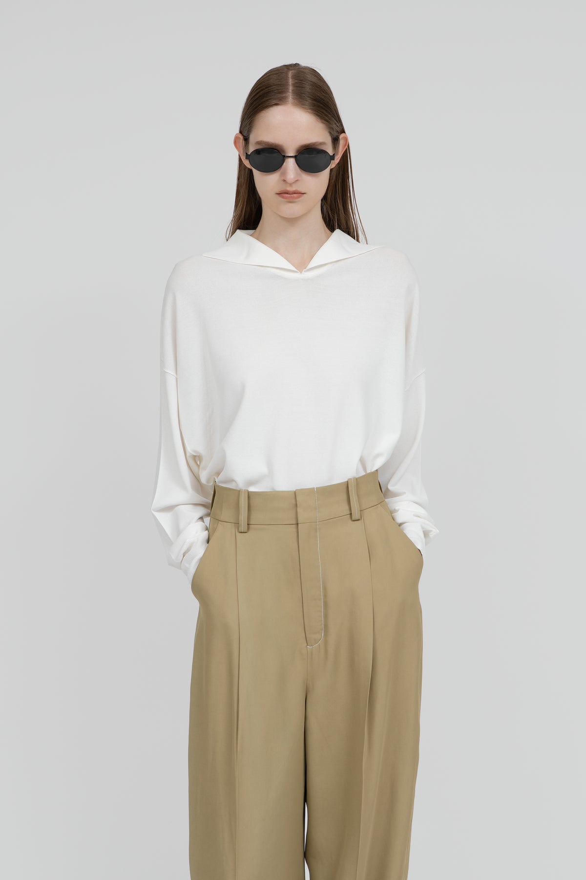 Sailor Collar Knit_ White– IIROT