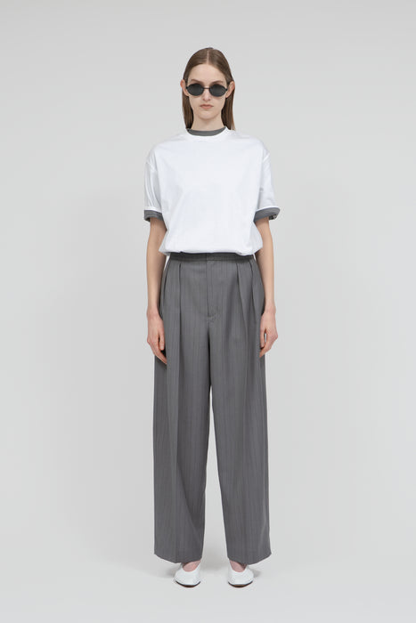 ※033-T/W Tropical Tuck Trouser_Gray