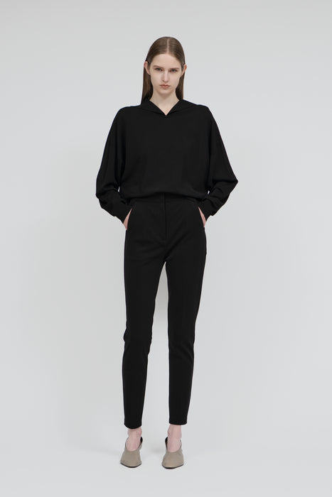 Wool Balloon Trousers_Black
