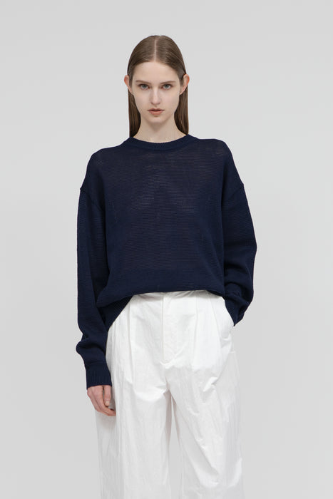 Cotton Knit P/O_Navy