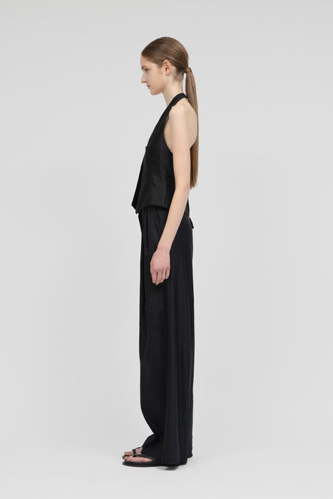 Linen Gilet_Black