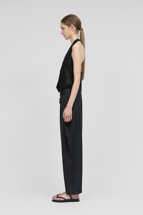 Chambray Drape Pants_Black