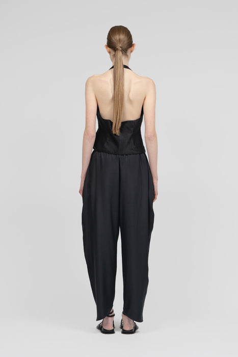Chambray Drape Pants_Black