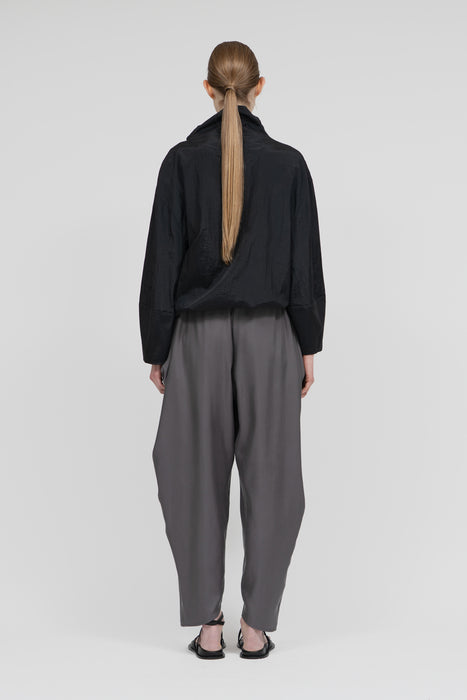 Light Nylon Half Zip P/O_Black