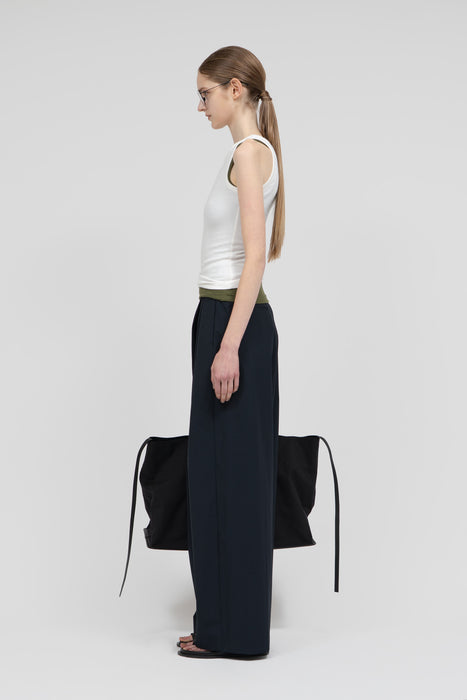 Nylon Cotton Cross Pants_Navy