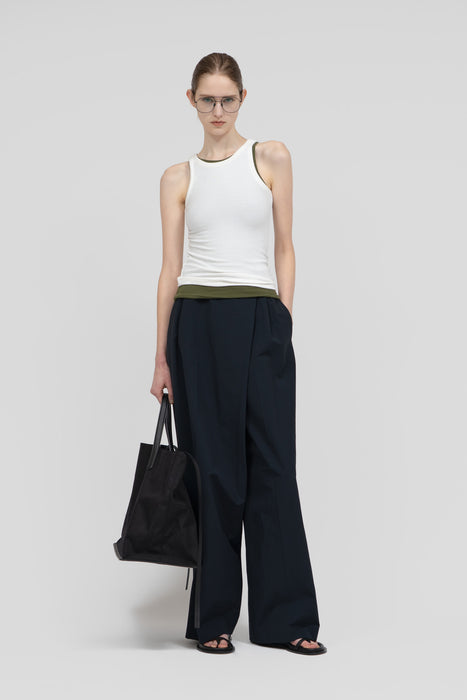 Nylon Cotton Cross Pants_Navy– IIROT