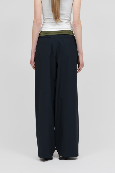 Nylon Cotton Cross Pants_White