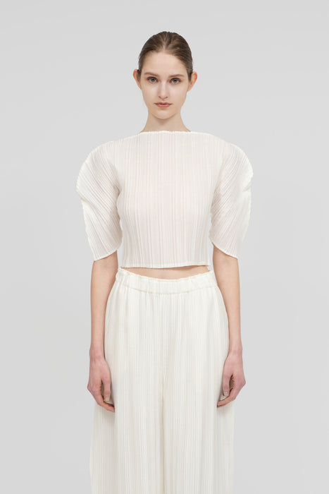 Pleats Carve Tops_White