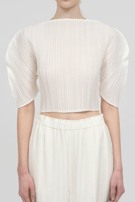 Pleats Carve Tops_White