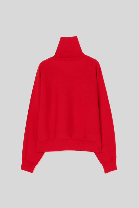 Wool Silk Turtle Knit_Red