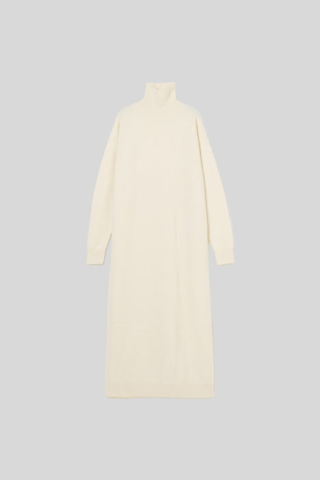 Tasmania Lam Turtle Knit Dress_Ivory