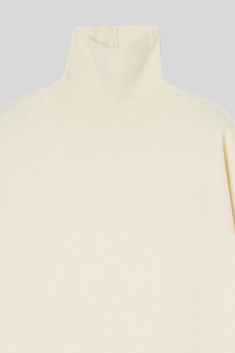 Tasmania Lam Turtle Knit Dress_Ivory