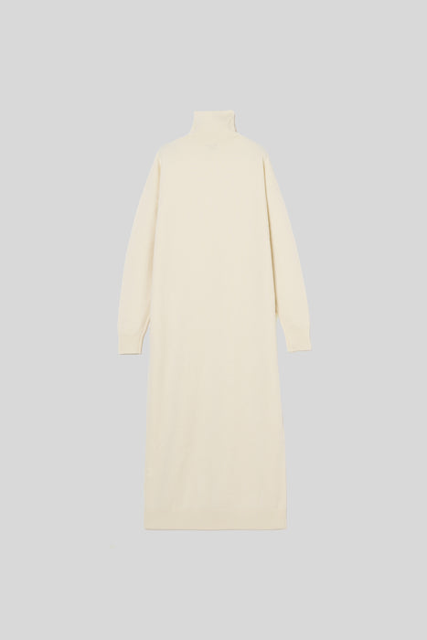 Tasmania Lam Turtle Knit Dress_Ivory