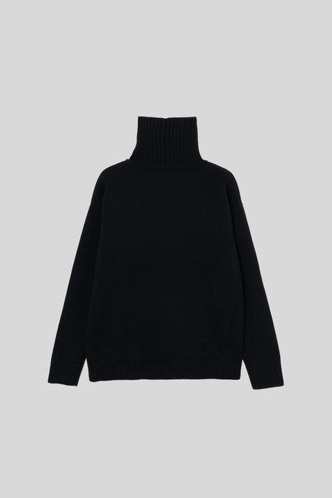 Tasmania Lam Turtle Knit_Black