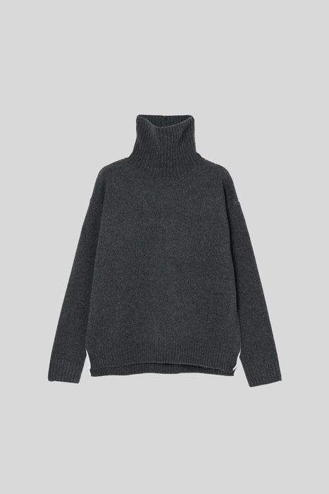 Tasmania Lam Turtle Knit_Burgundy