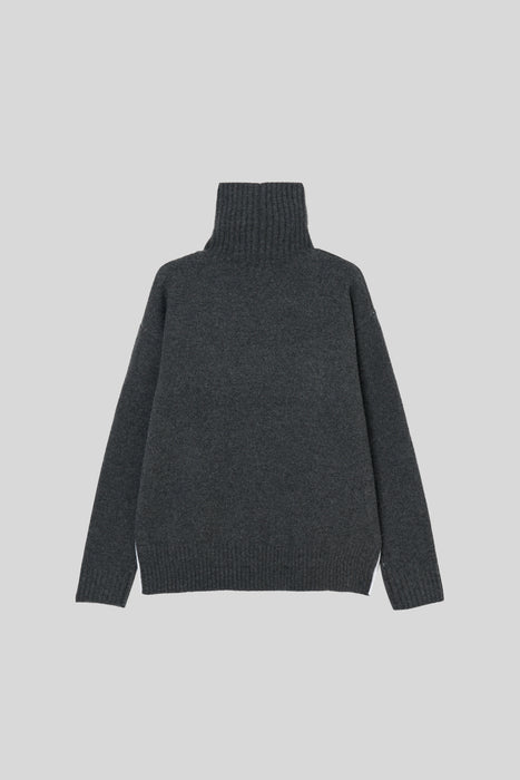 Tasmania Lam Turtle Knit_Gray