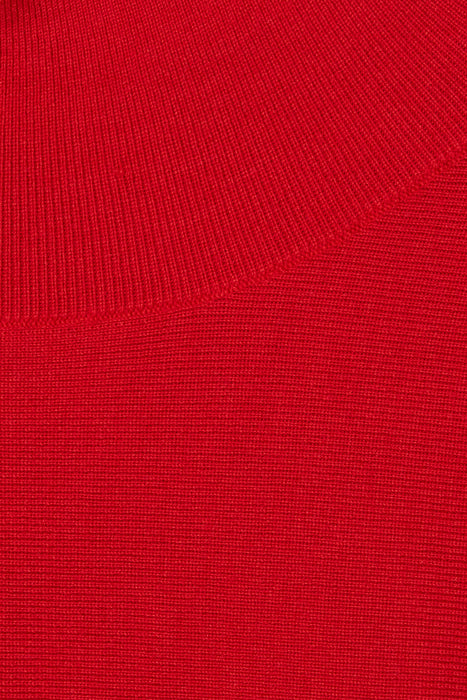 Wool Silk Turtle Knit_Red